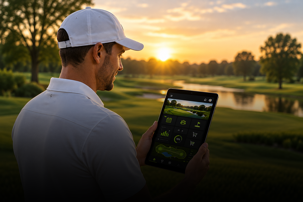 Golfista usando HOLE100